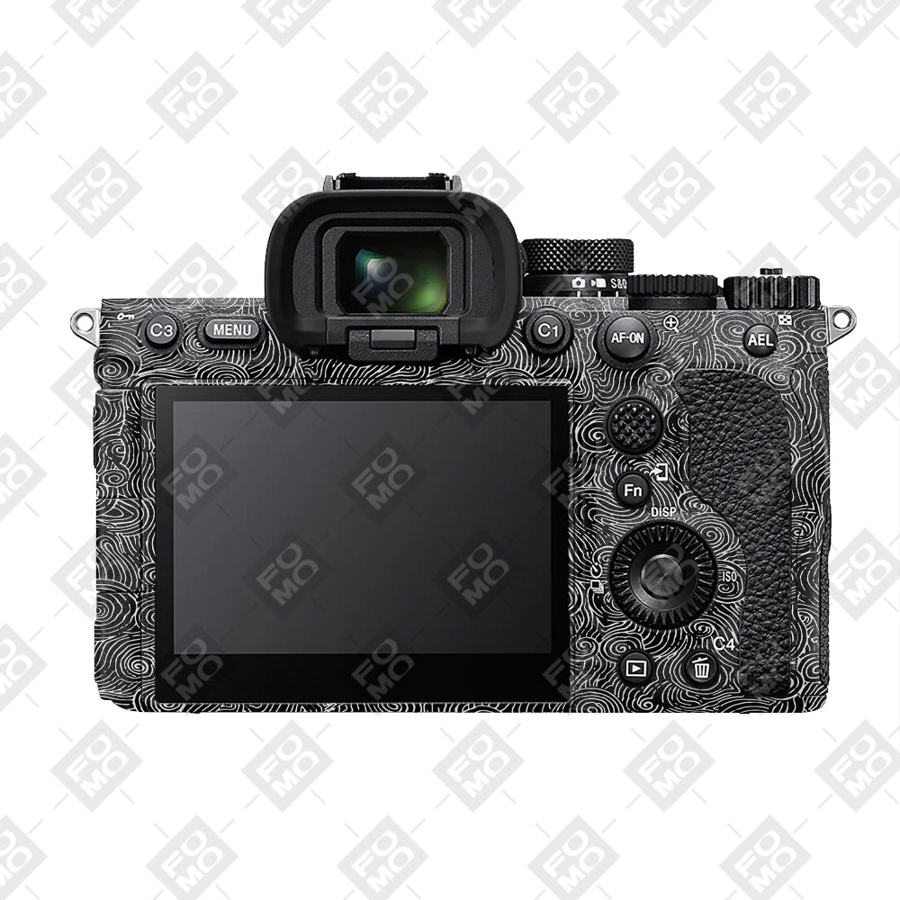 White Spirals Sony A7RV Camera Skins