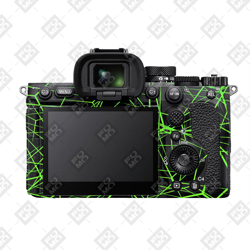 Neon Grid Sony A7RV Camera Skins