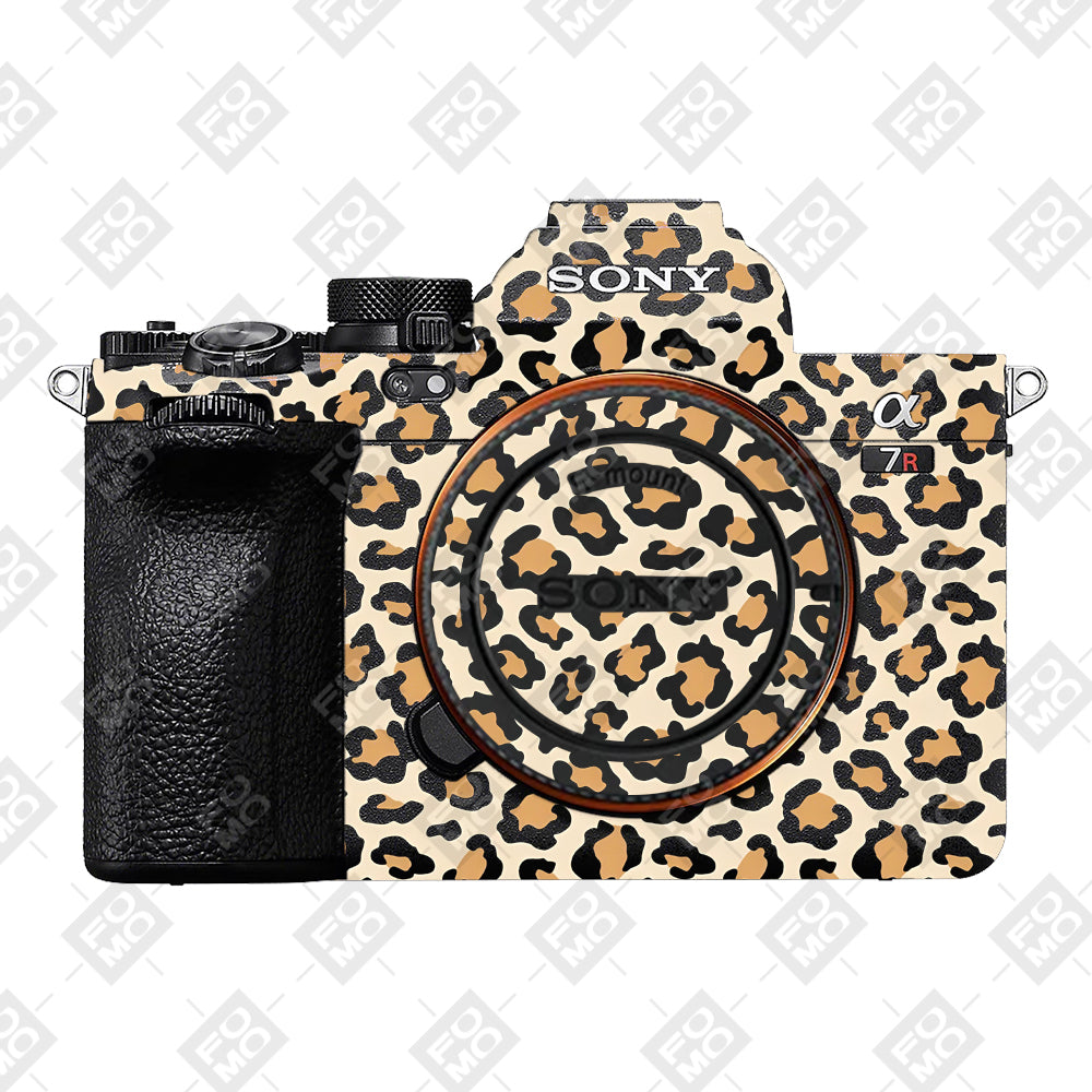 Sandy Leopard Spots Sony A7RV Camera Skins