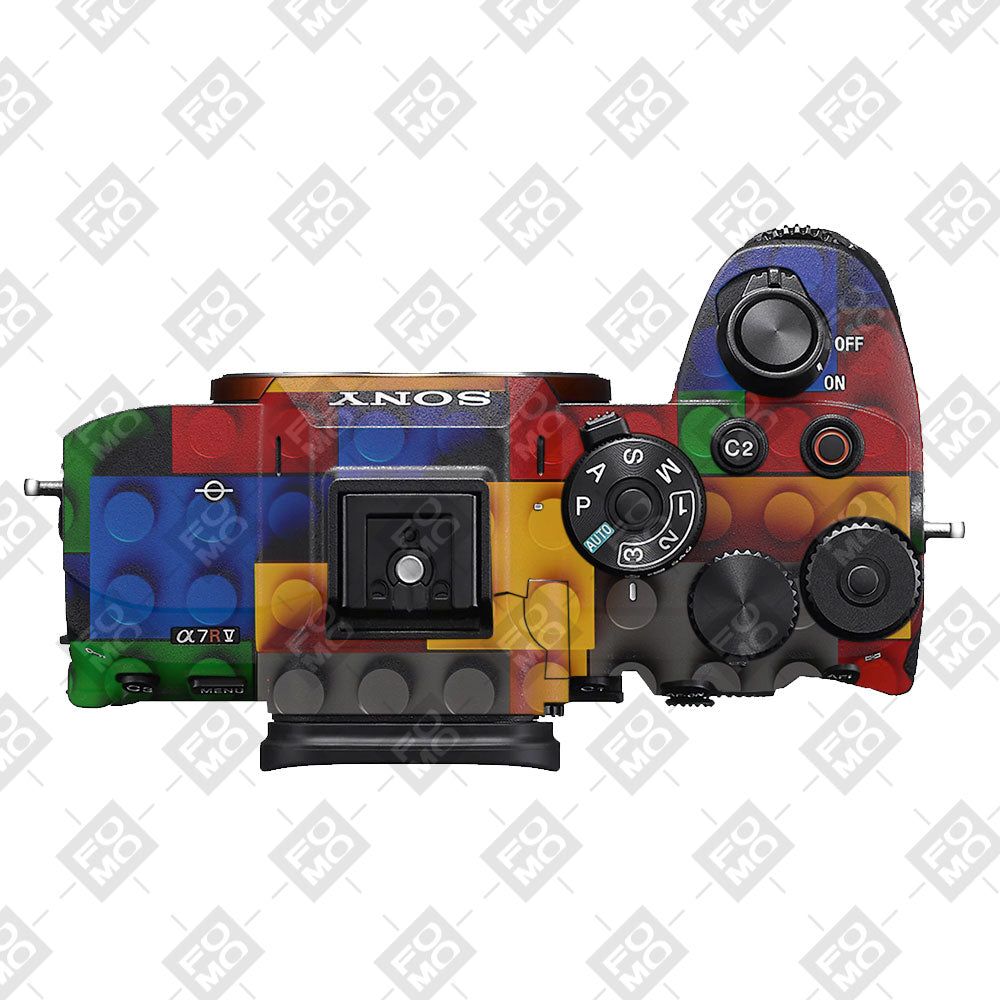 Colorful LEGO Brick Wall Pattern Sony A7RV Camera Skin