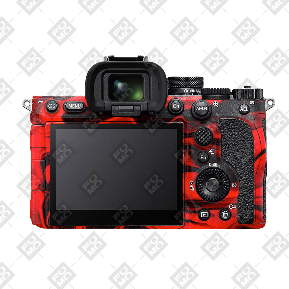 Red Lava Flow Sony A7RV Camera Skin