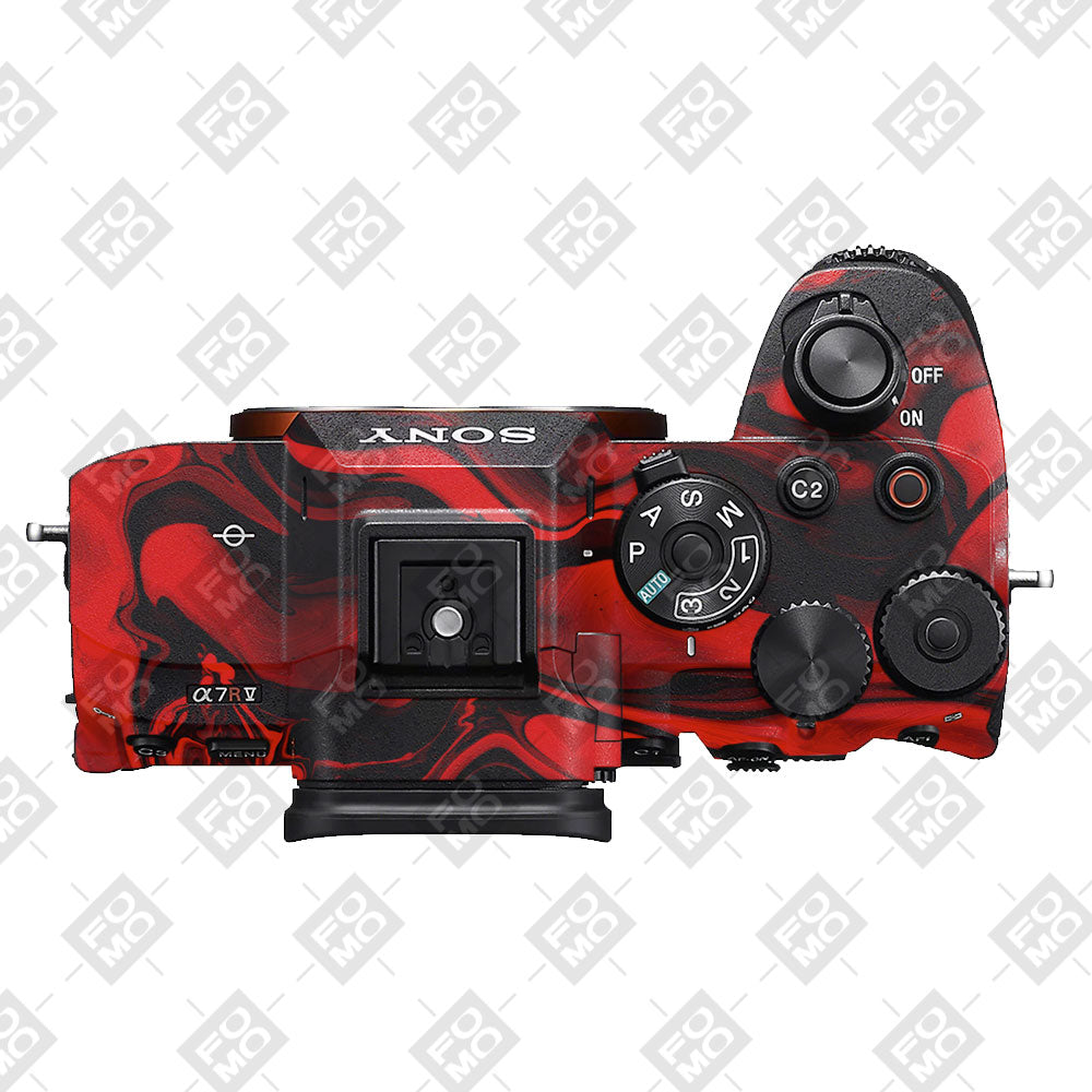 Red Lava Flow Sony A7RV Camera Skin