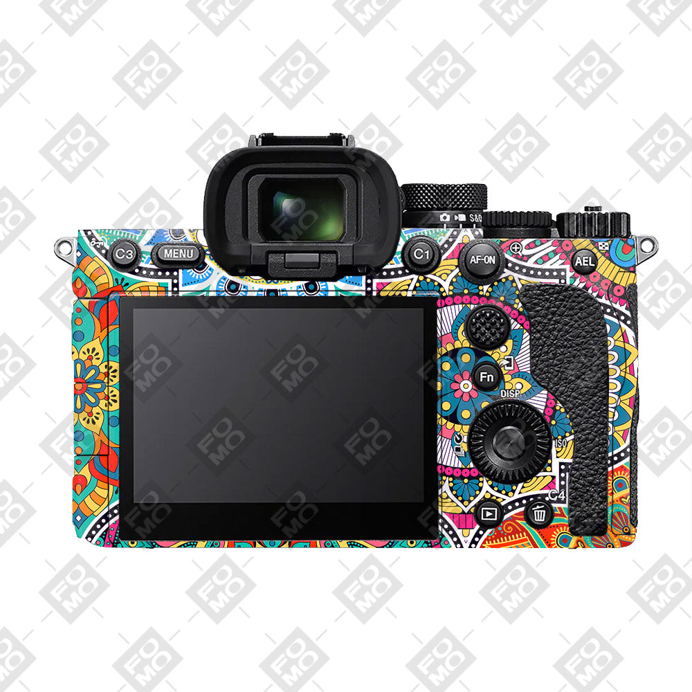 Boho Mandala Tile Pattern Sony A7RV Camera Skin