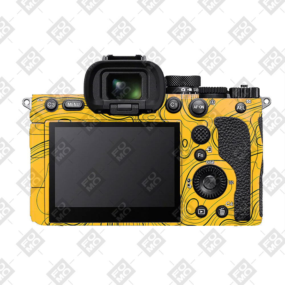 Topographic Map Pattern Sony A7RV Camera Skin