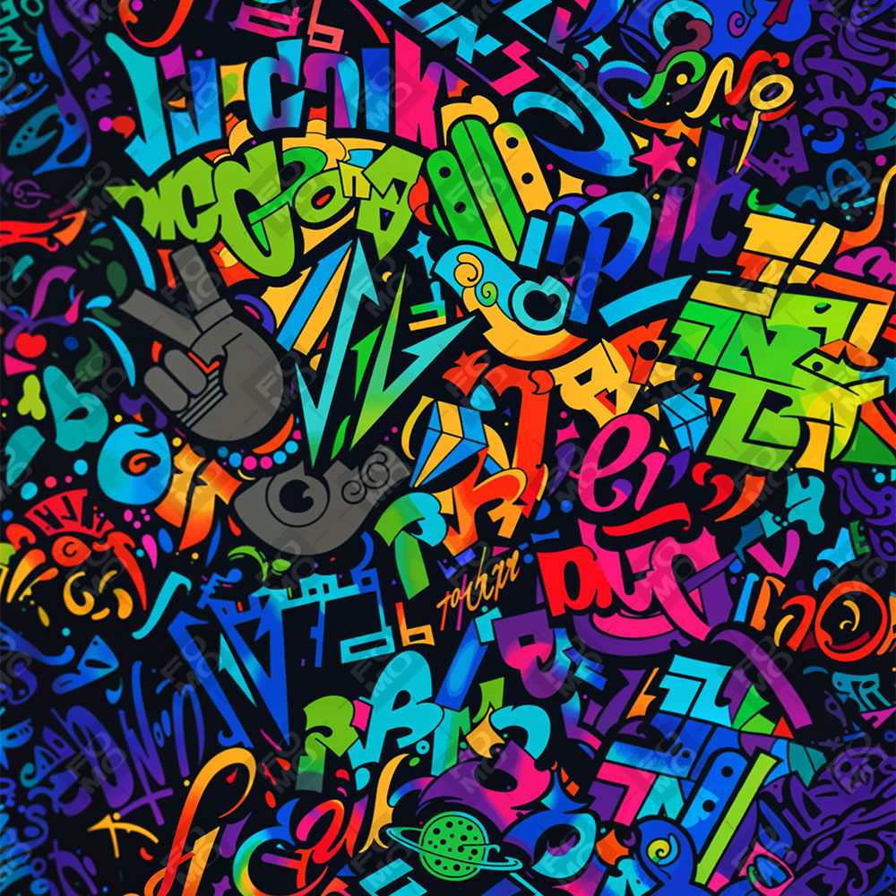 Colorful Urban Street Art Lettering Sony A7RV Camera Skin