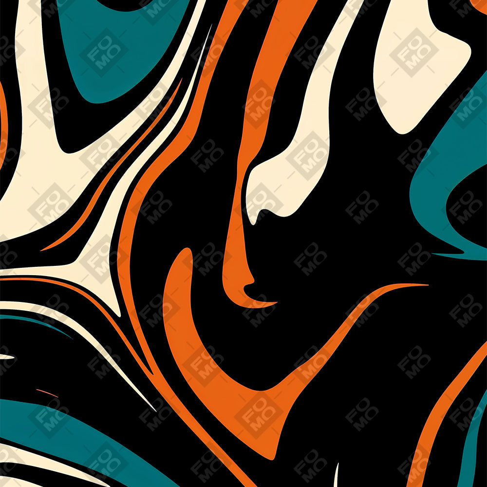 Mid-Century Abstract Swirl Sony A7RV Camera Skin