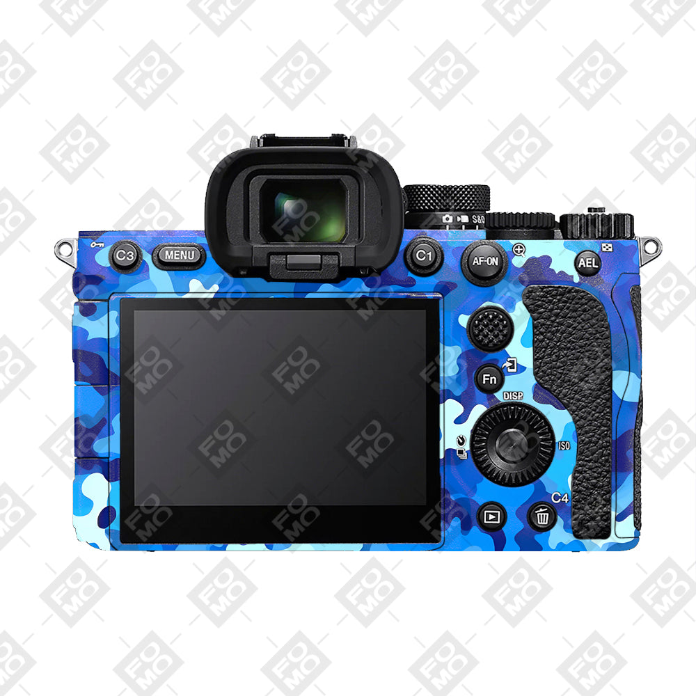 Arctic Blue Camo Pattern Sony A7RV Camera Skins
