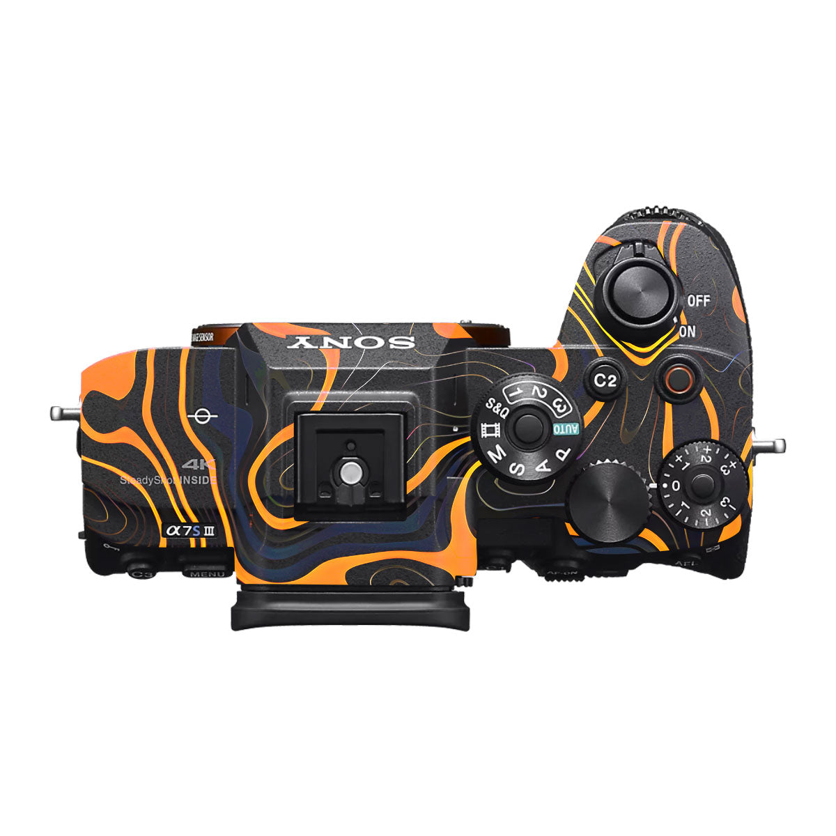 Amber Topographic Waves Sony A7S III Camera Skin