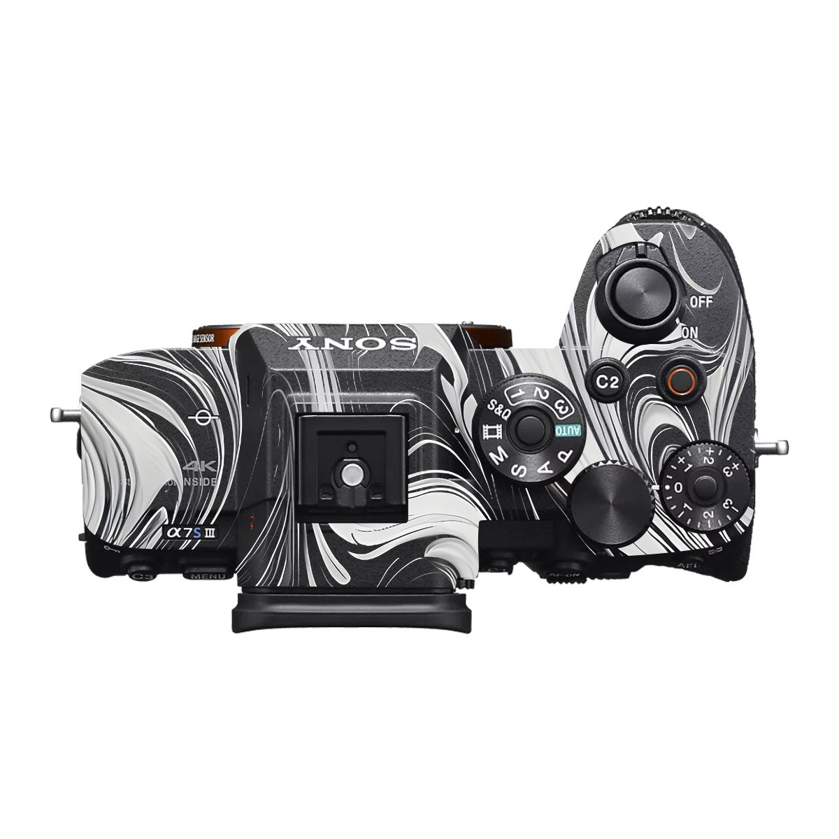 Black and White Marble Sony A7S III Camera Skin