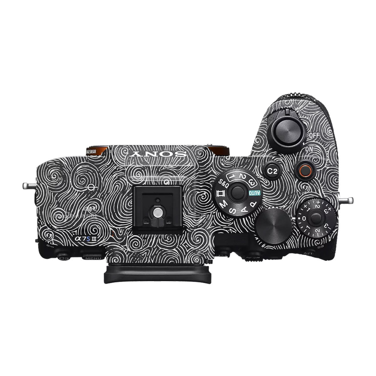 White Spirals Sony A7S III Camera Skin