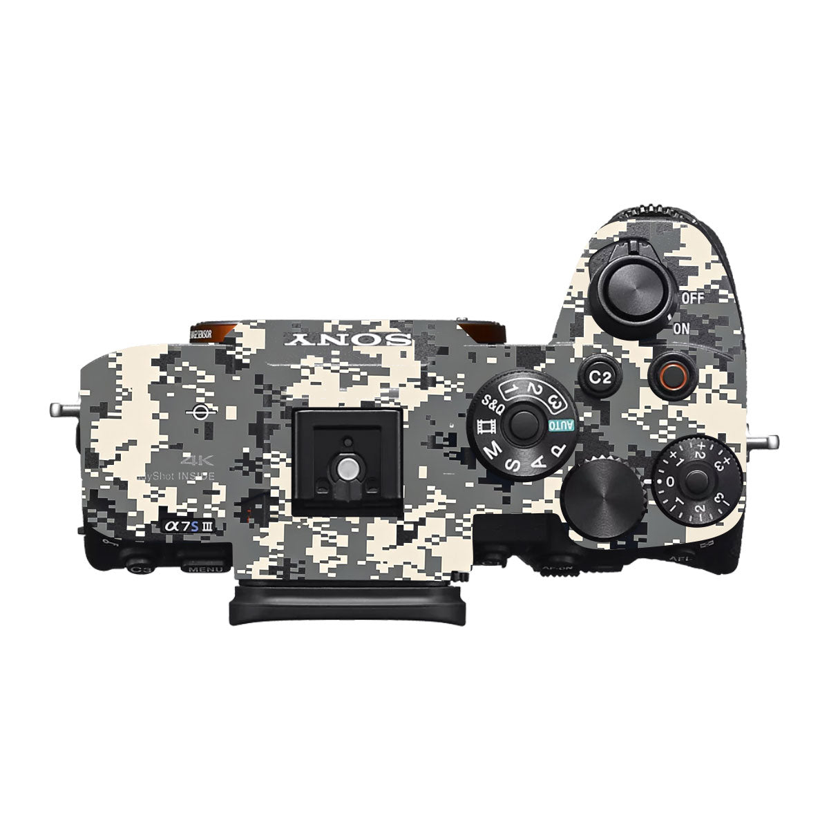 Grey Black Pixel Sony A7S III Camera Skin