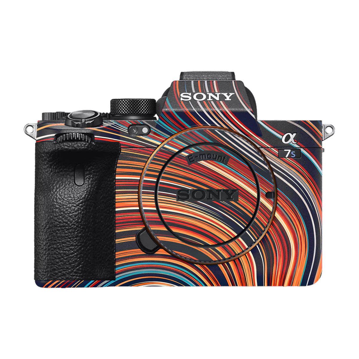Retro Abstract Striped Swirl Sony A7S III Camera Skin