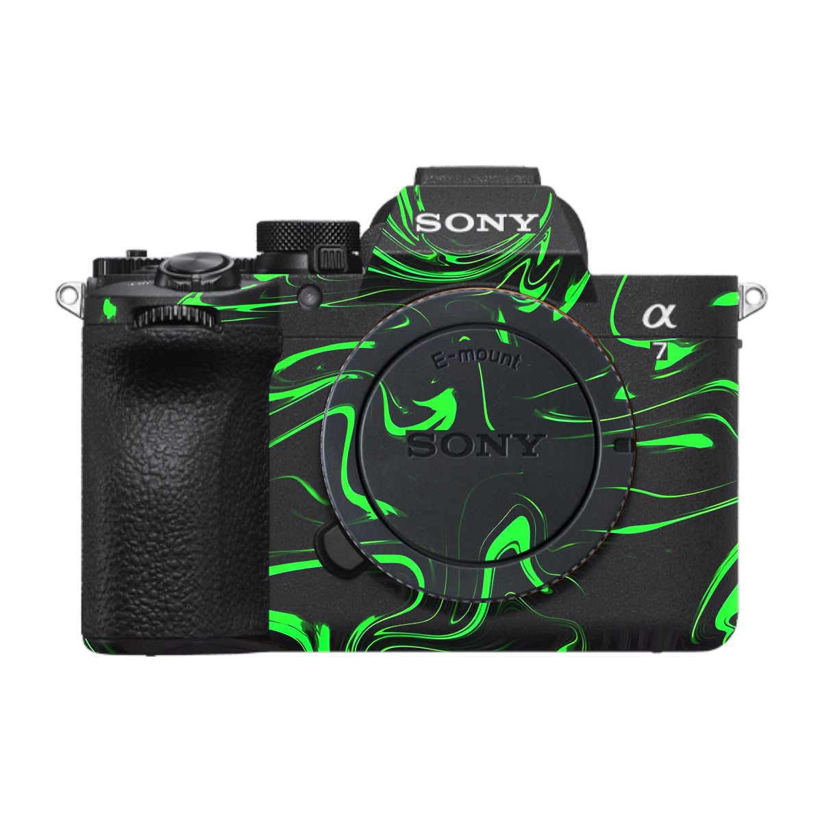 Green Liquid Pattern Sony A7 V Camera Skin