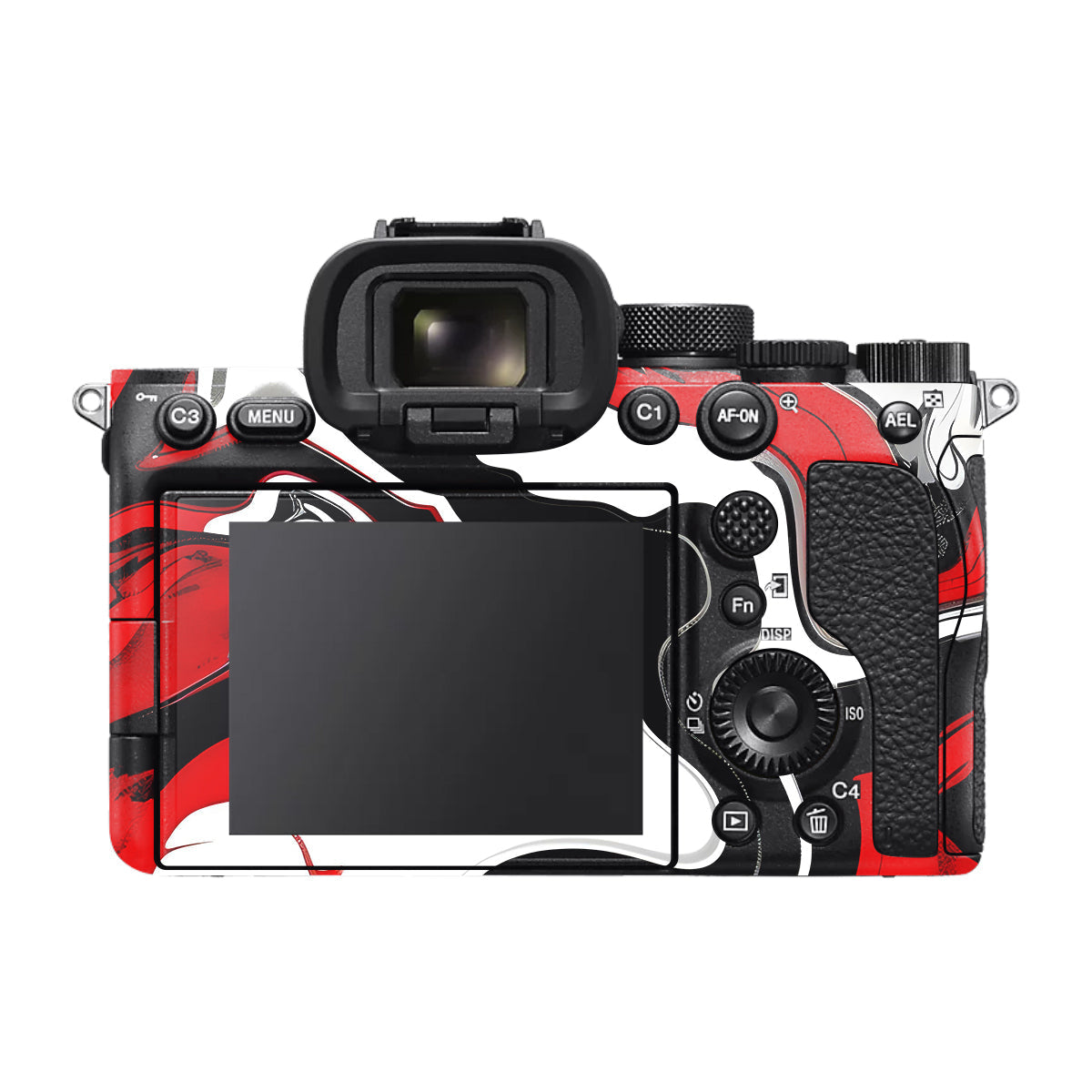 Scarlet and White Motion Sony A7 V Camera Skin