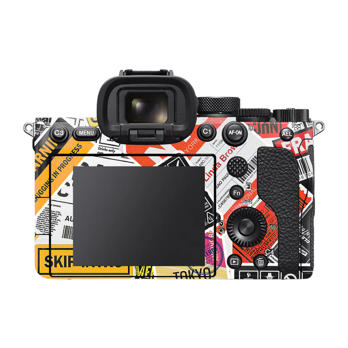 Tech Aesthetic Sticker Collage Sony A7 V Camera Skin