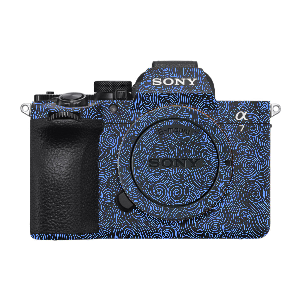 Blue Spirals Sony A7 V Camera Skin