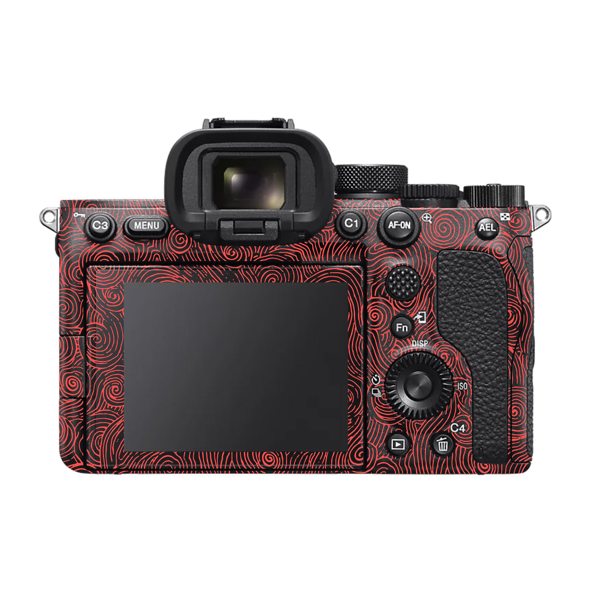 Red Spirals Sony A7 V Camera Skin