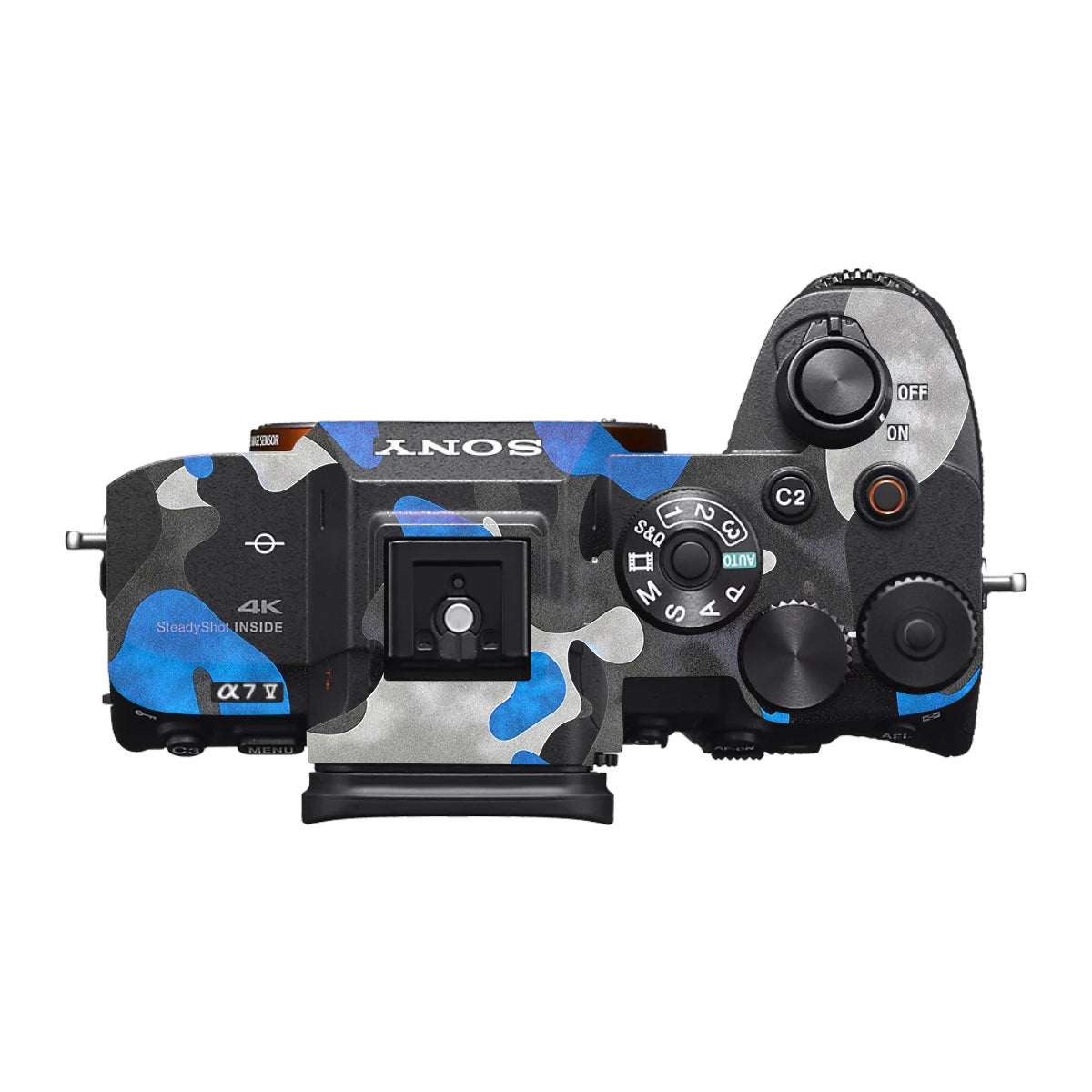 Blue Grey Camo Sony A7 V Camera Skin