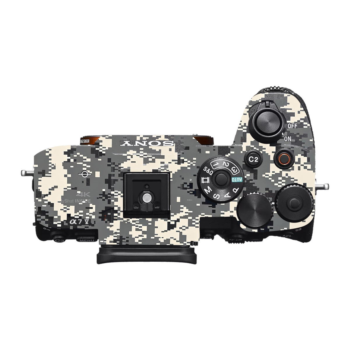 Grey Black Pixel Sony A7 V Camera Skin