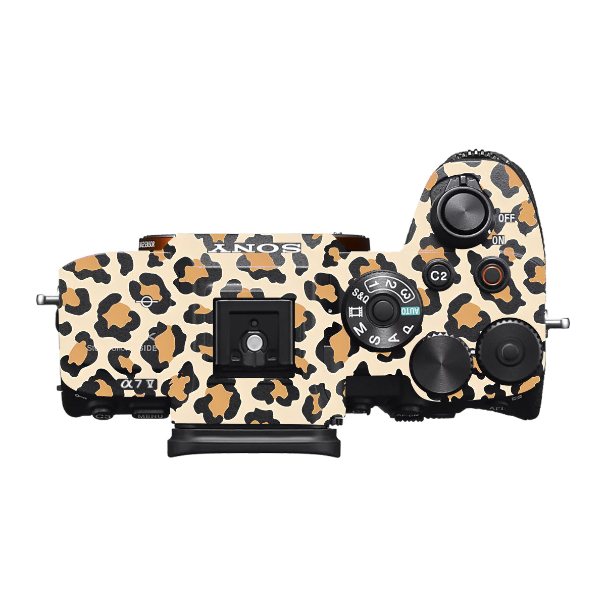 Sandy Leopard Spots Sony A7 V Camera Skin