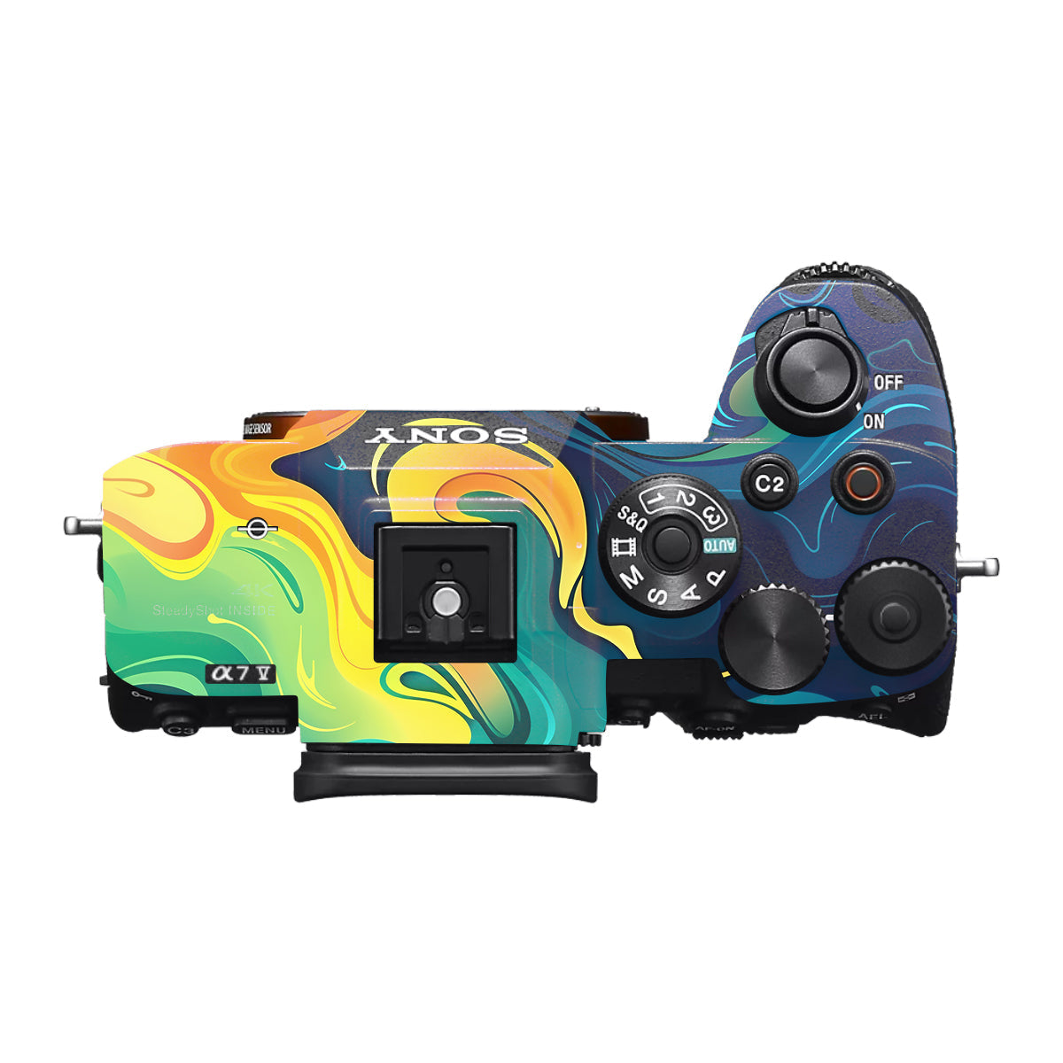 Rainbow Liquid Fusion Sony A7 V Camera Skin