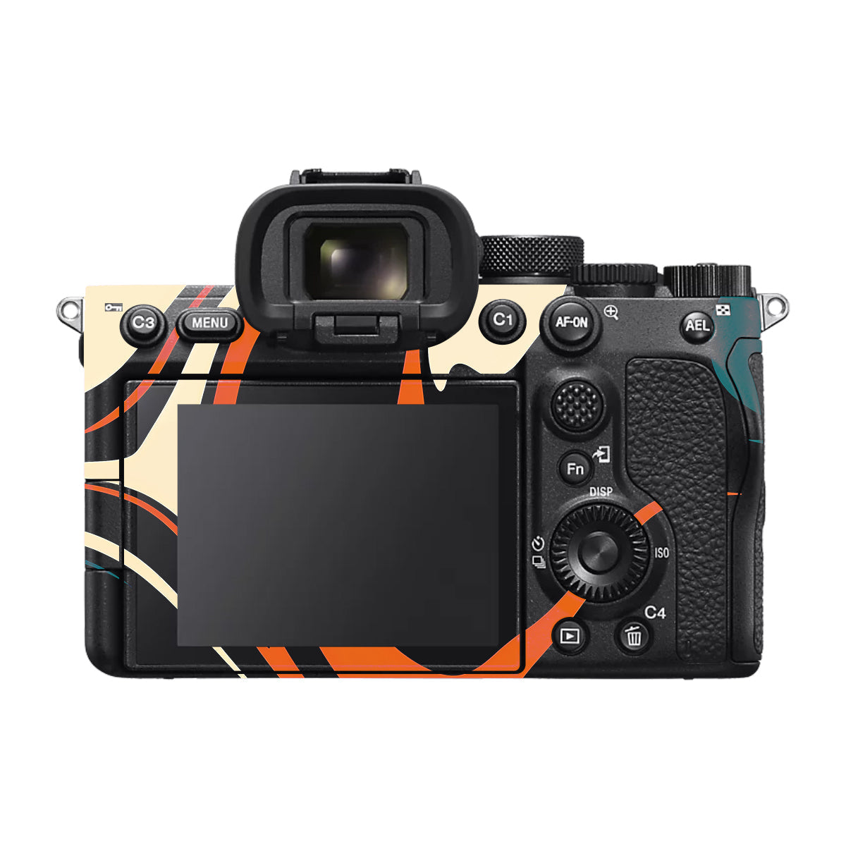 Mid-Century Abstract Swirl Sony A7 V Camera Skin
