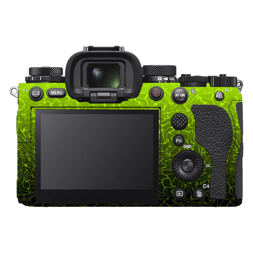 Lime Yellow to Black Gradient Sony A9III Camera Skins