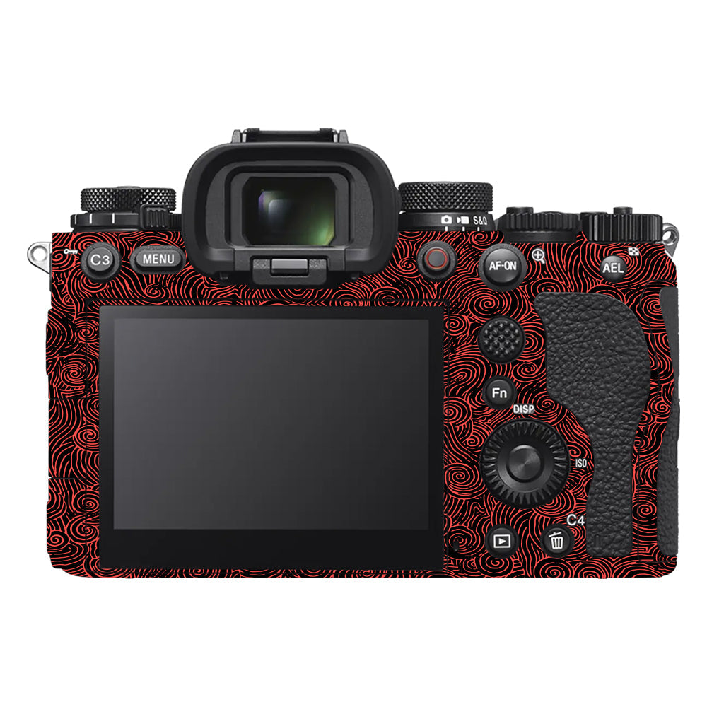 Red Spirals Sony A9III Camera Skins