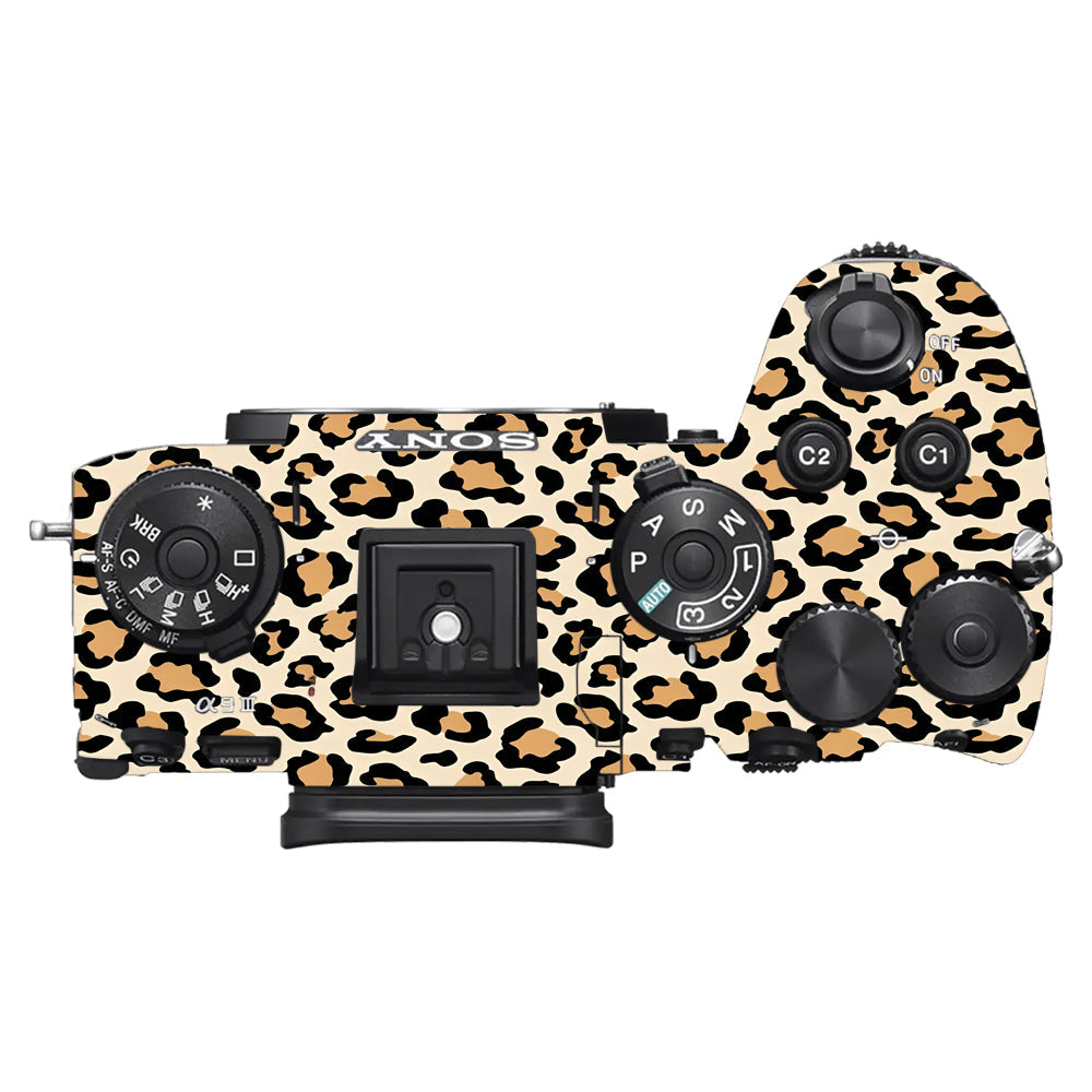 Sandy Leopard Spots Sony A9III Camera Skins