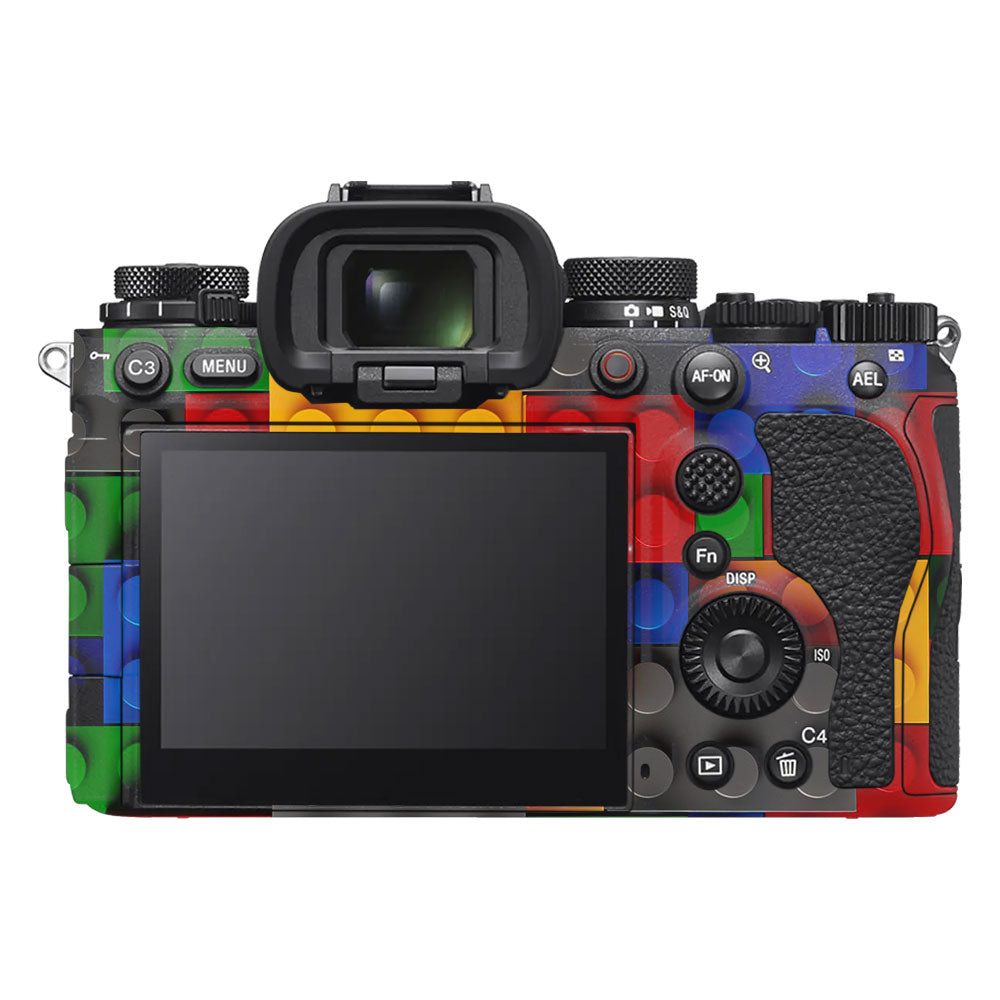 Colorful LEGO Brick Wall Pattern Sony A9III Camera Skin