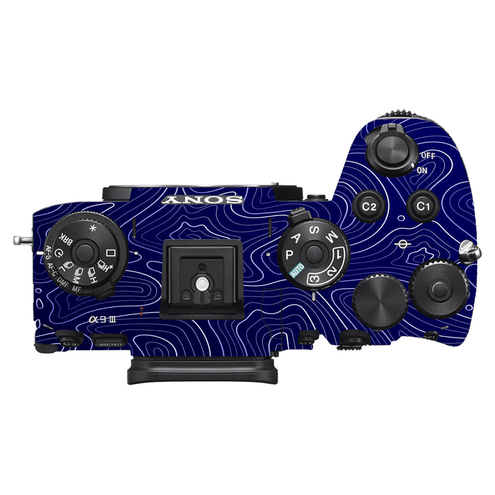 Deep Blue Contour Sony A9III Camera Skins