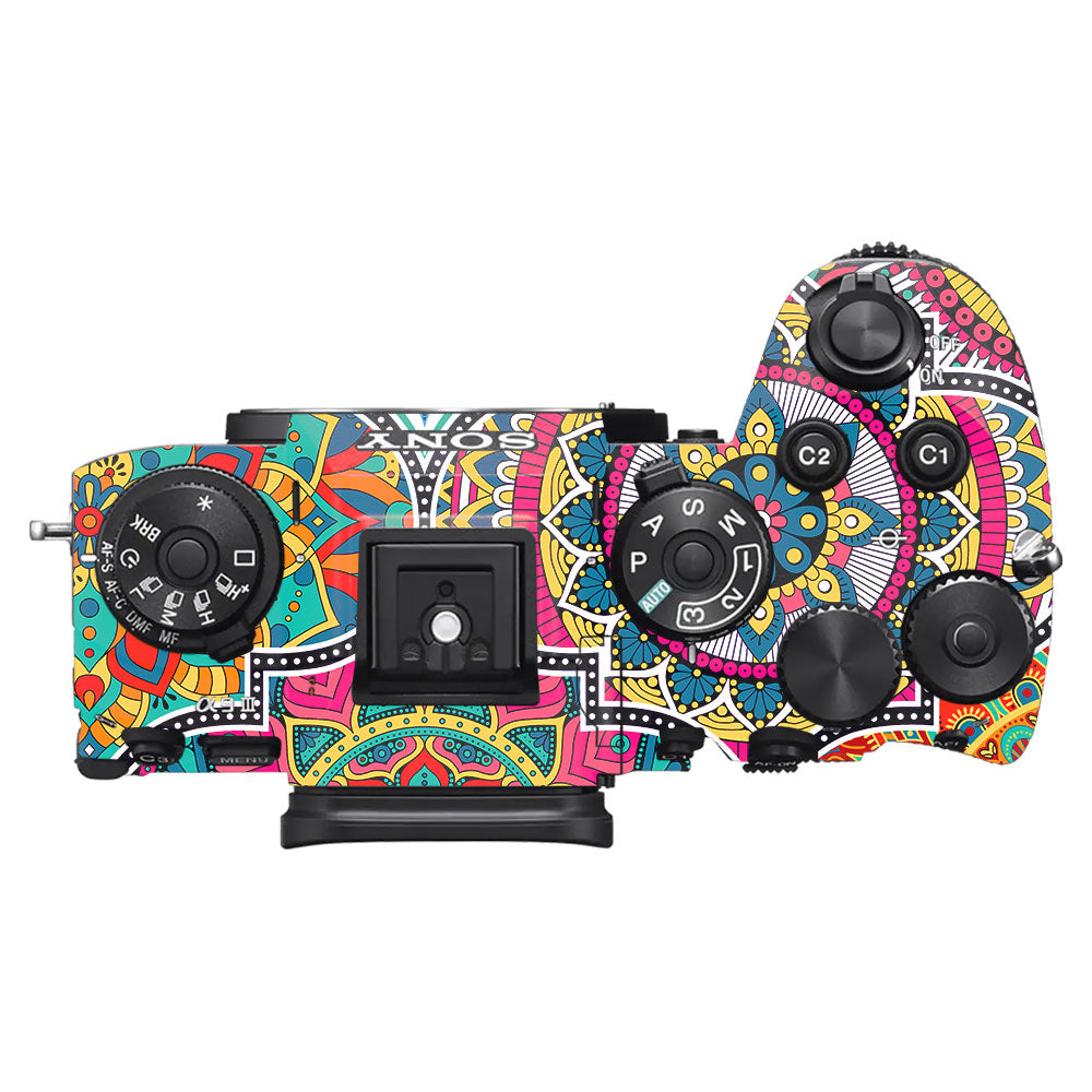 Boho Mandala Tile Pattern Sony A9III Camera Skin