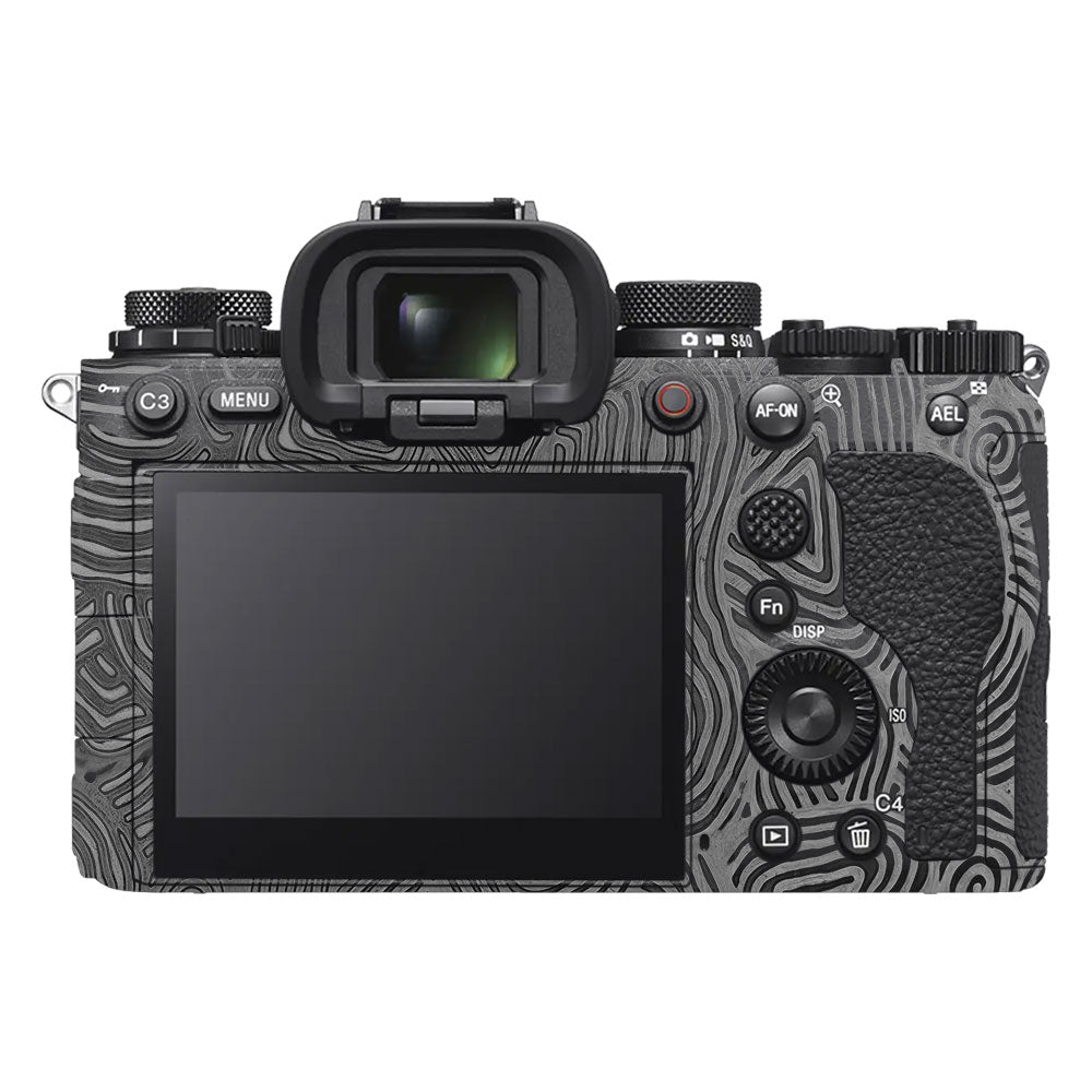 Monochrome Line Maze Sony A9III Camera Skin