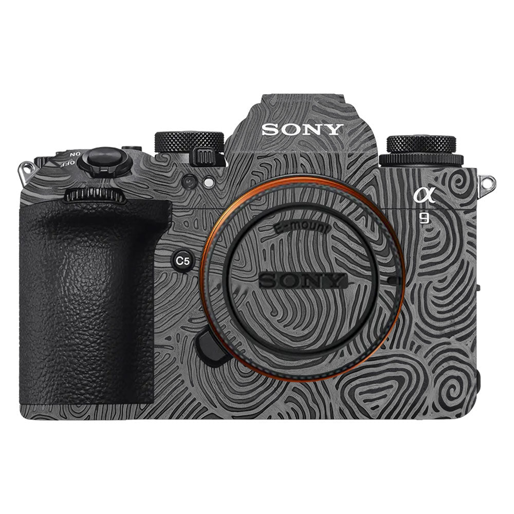 Monochrome Line Maze Sony A9III Camera Skin