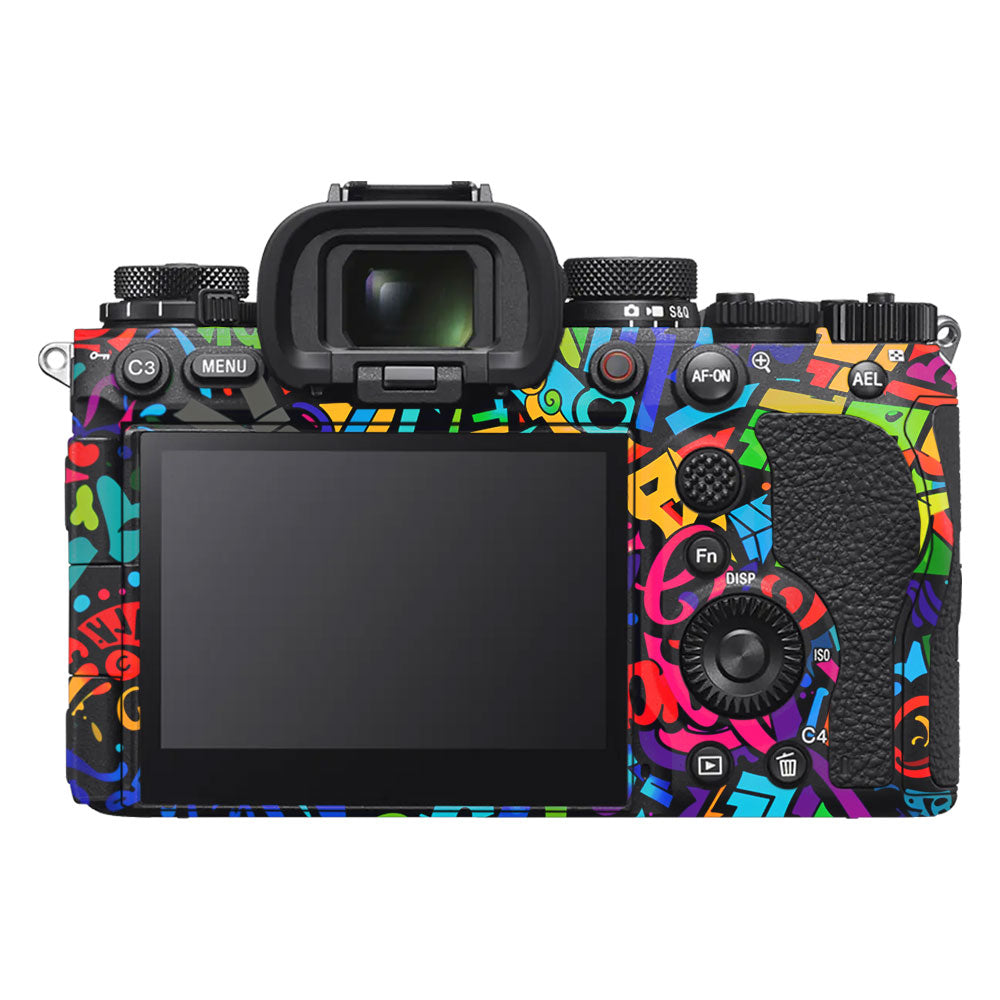 Colorful Urban Street Art Lettering Sony A9III Camera Skin