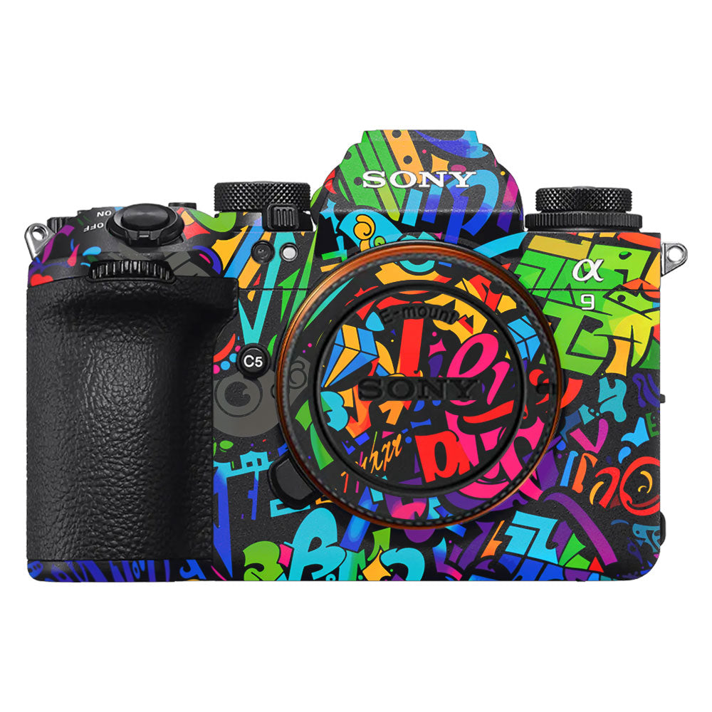 Colorful Urban Street Art Lettering Sony A9III Camera Skin