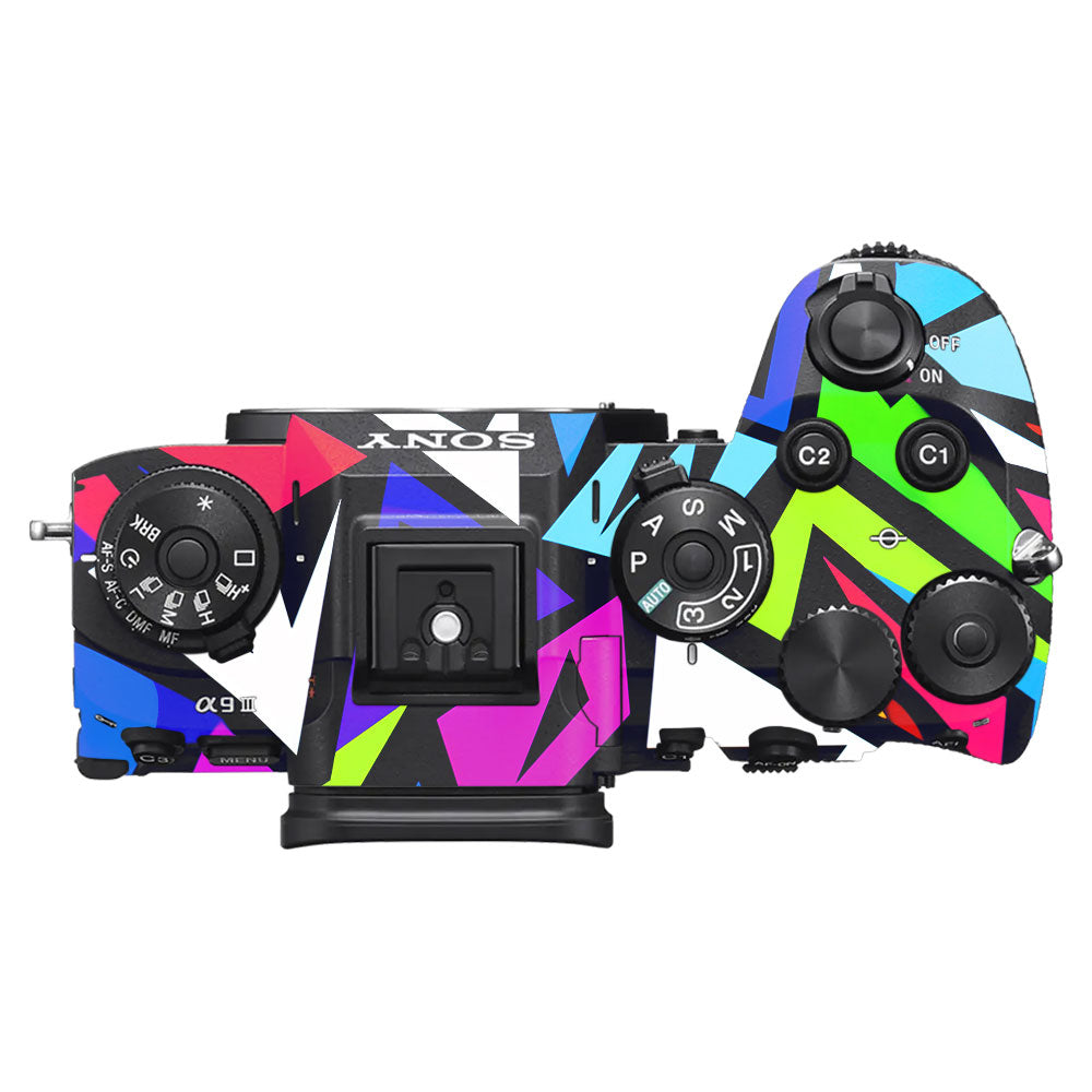 Bold Geometric Pop Sony A9III Camera Skin