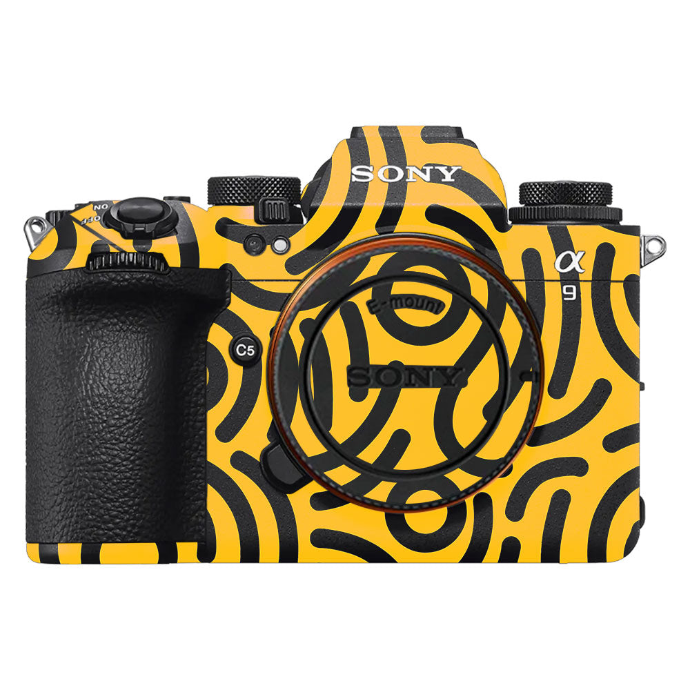 Minimal Yellow Wave Sony A9III Camera Skin