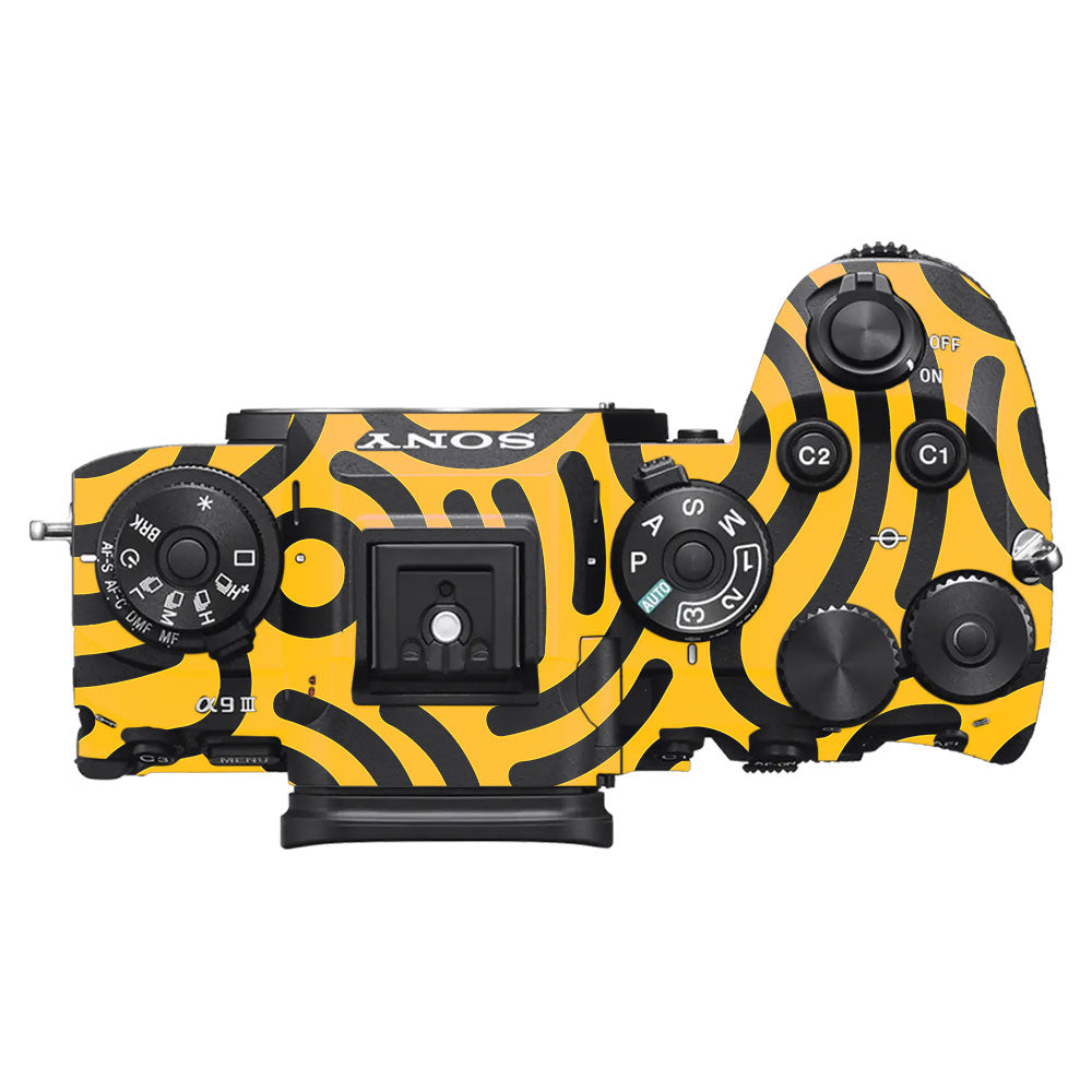 Minimal Yellow Wave Sony A9III Camera Skin