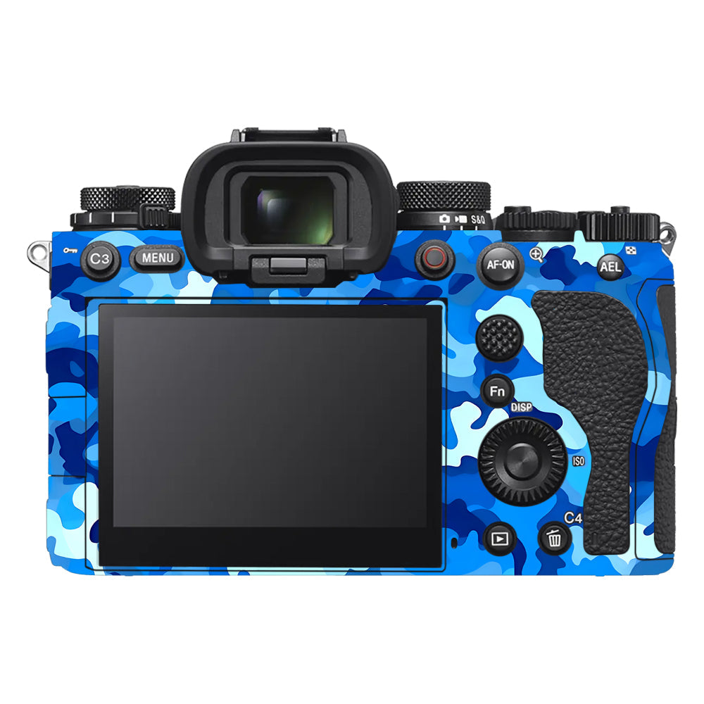Arctic Blue Camo Pattern Sony A9III Camera Skins