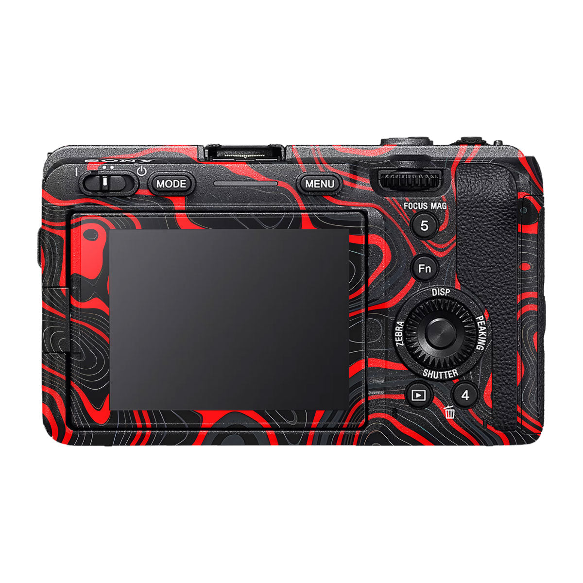 Crimson Waves Sony FX30 Camera Skin
