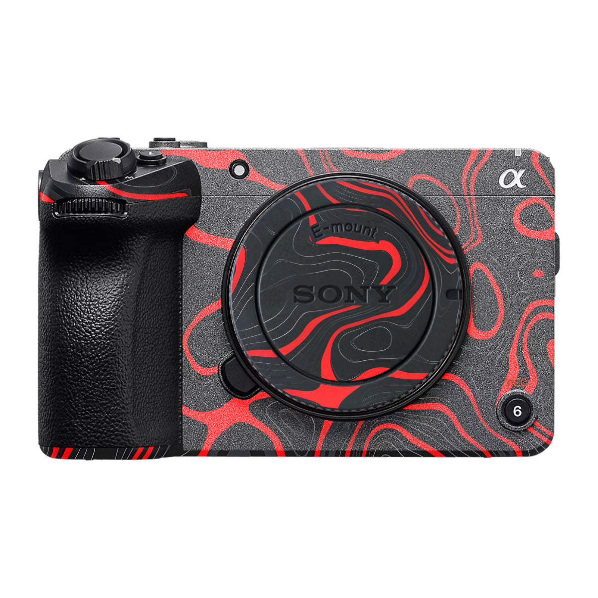 Crimson Waves Sony FX30 Camera Skin