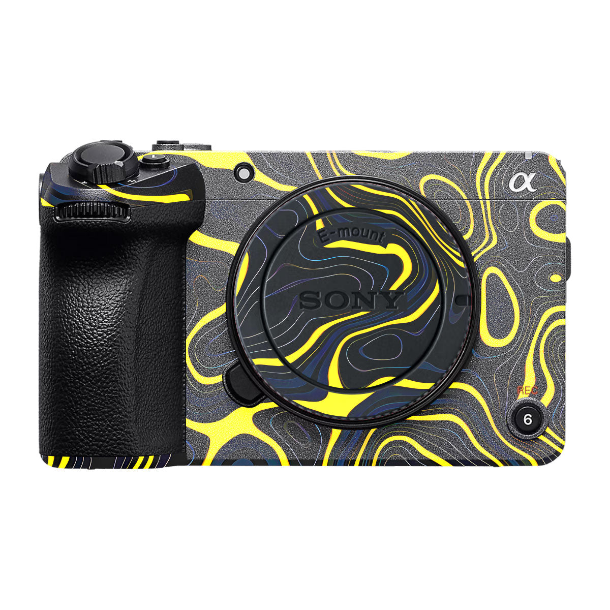 Neon Lava Contours Sony FX30 Camera Skin