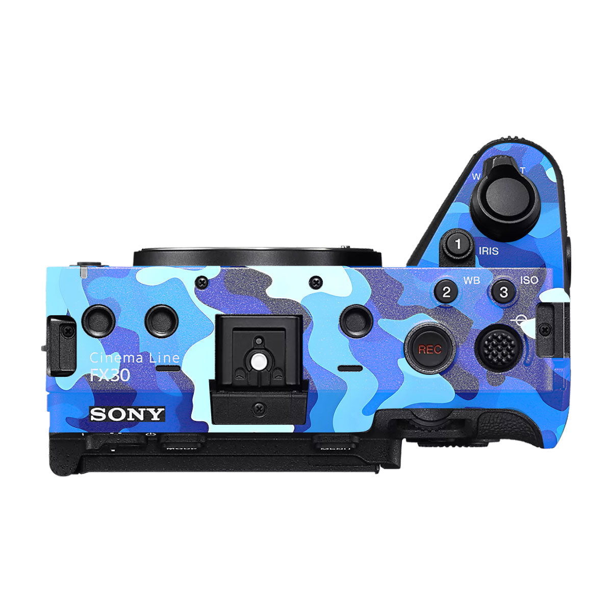 Arctic Blue Camo Pattern Sony FX30 Camera Skin