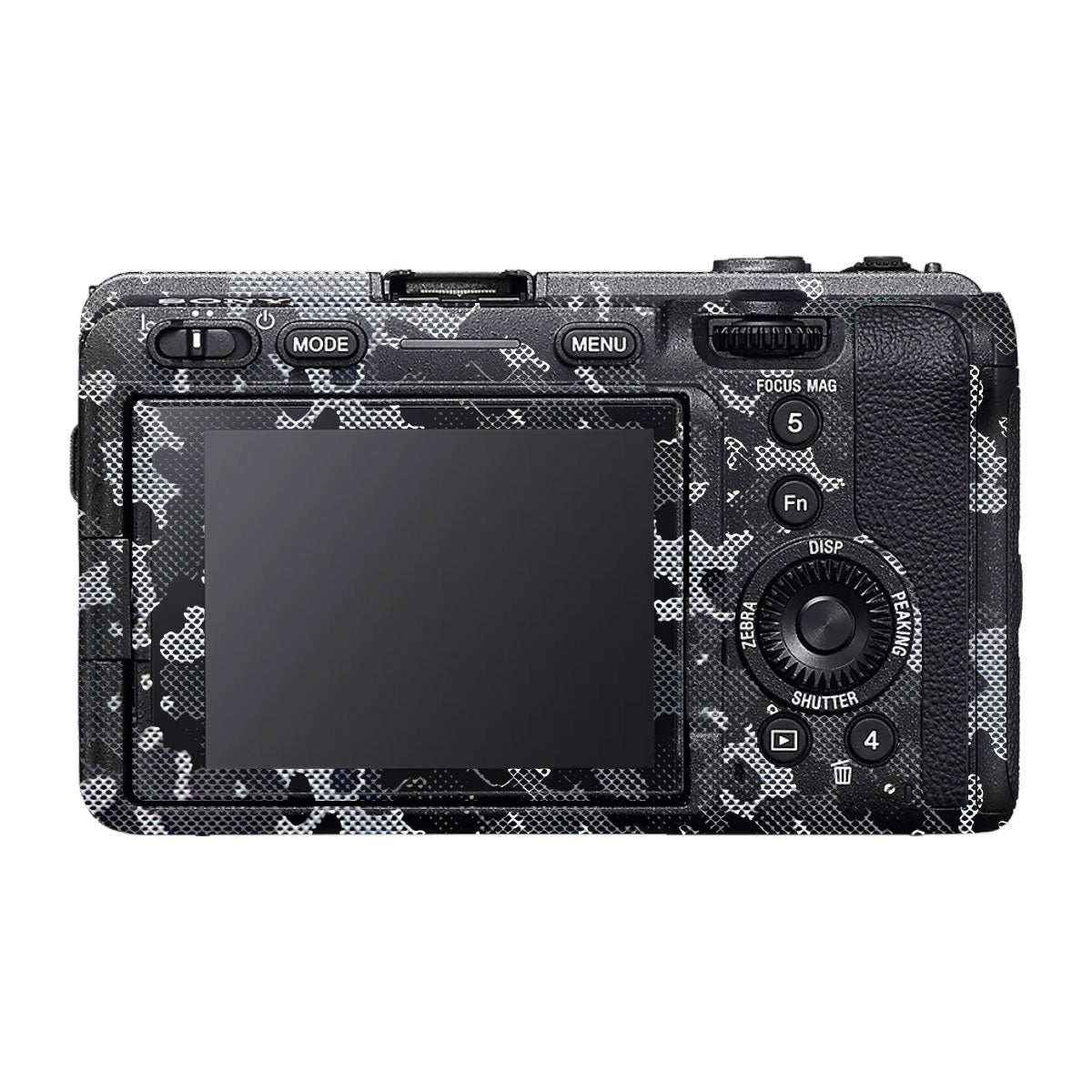 Stealth Grey Camo Sony FX30 Camera Skin