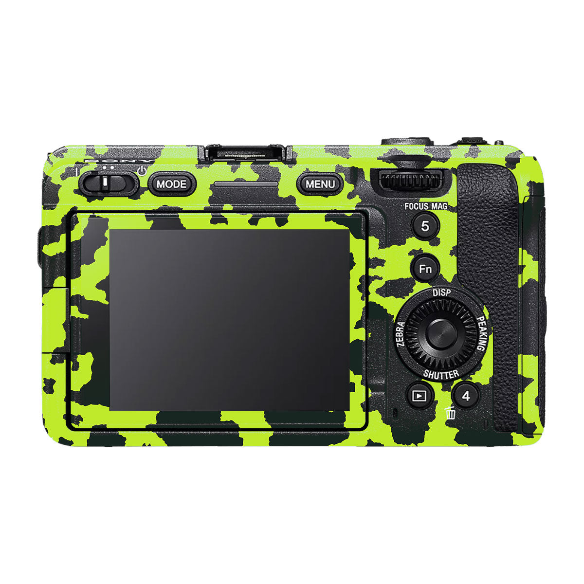 Neon Green Splatter Sony FX30 Camera Skin