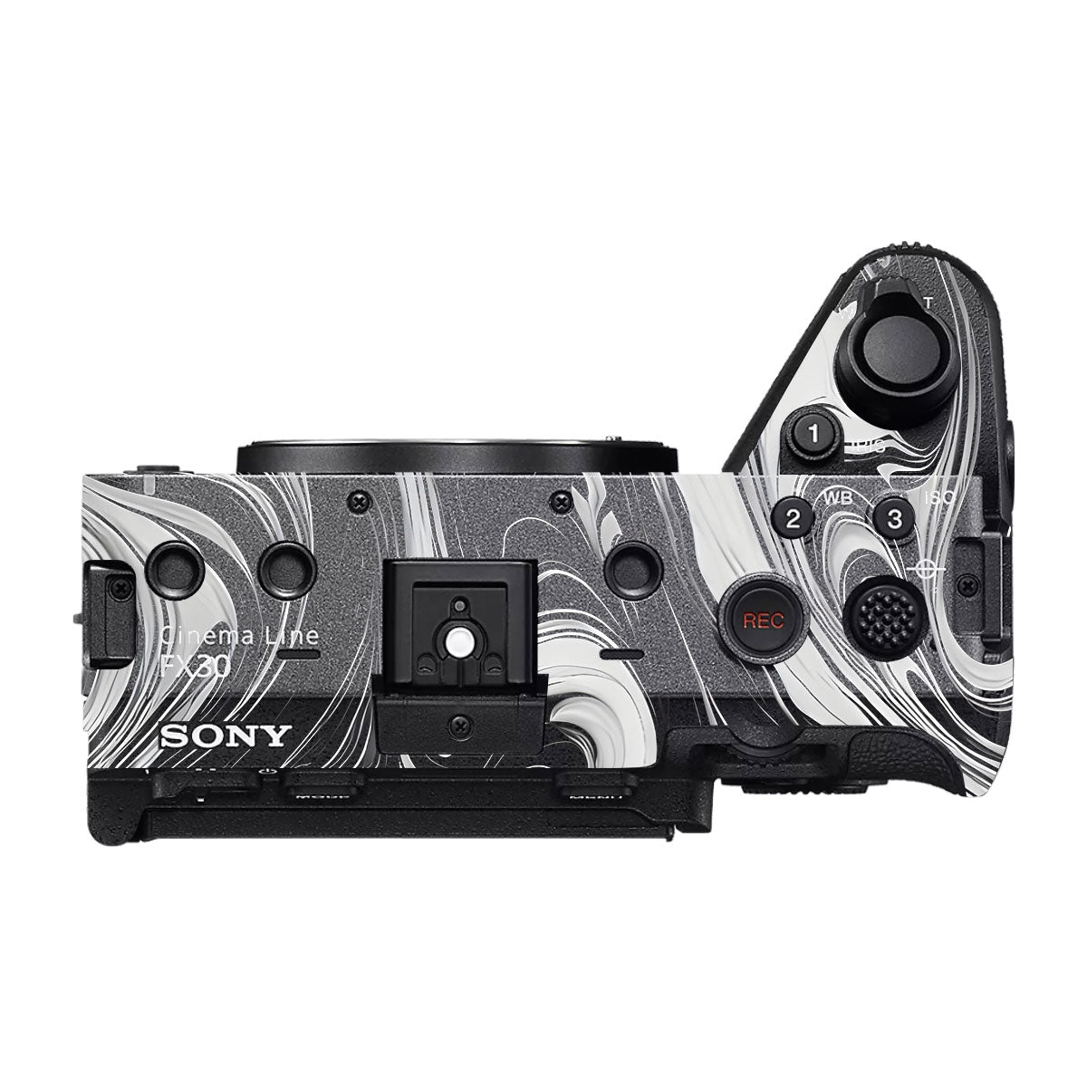 Black and White Marble Sony FX30 Camera Skin