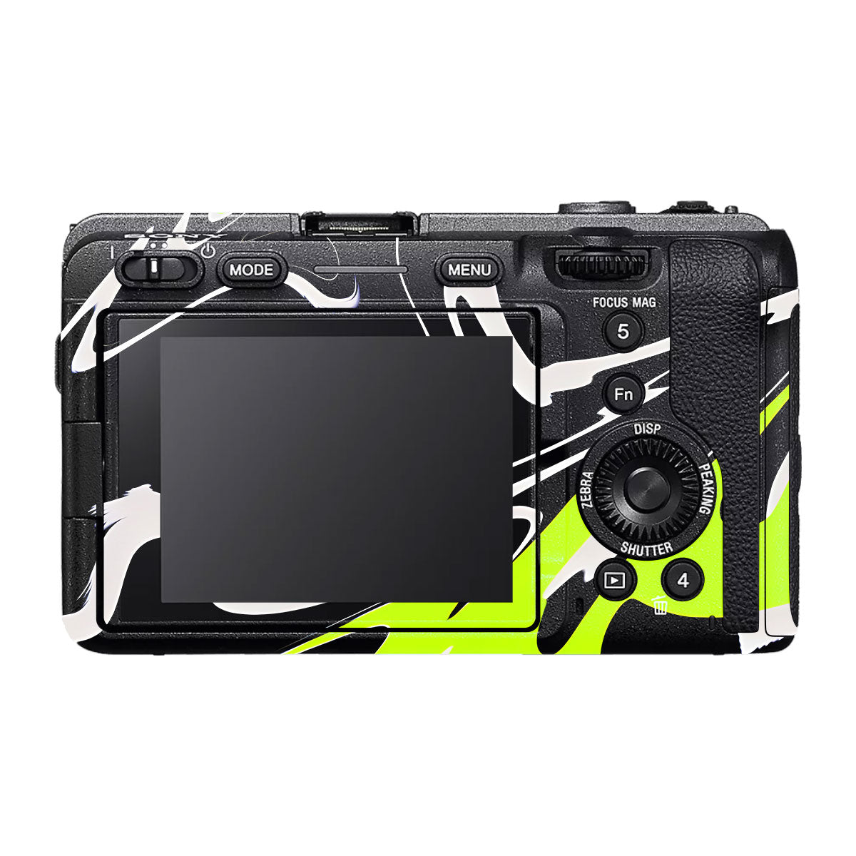 Neon Green and Black Pattern Sony FX30 Camera Skin