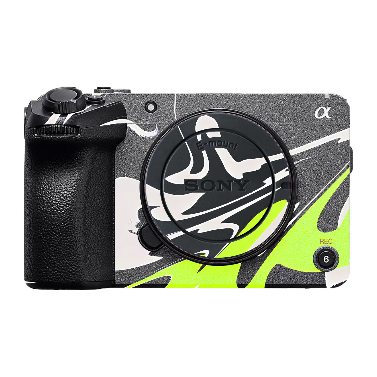 Neon Green and Black Pattern Sony FX30 Camera Skin