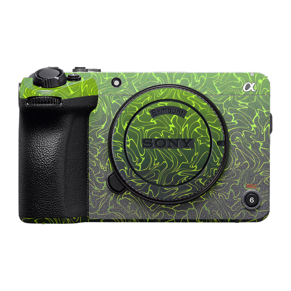 Lime Yellow to Black Gradient Sony FX30 Camera Skin